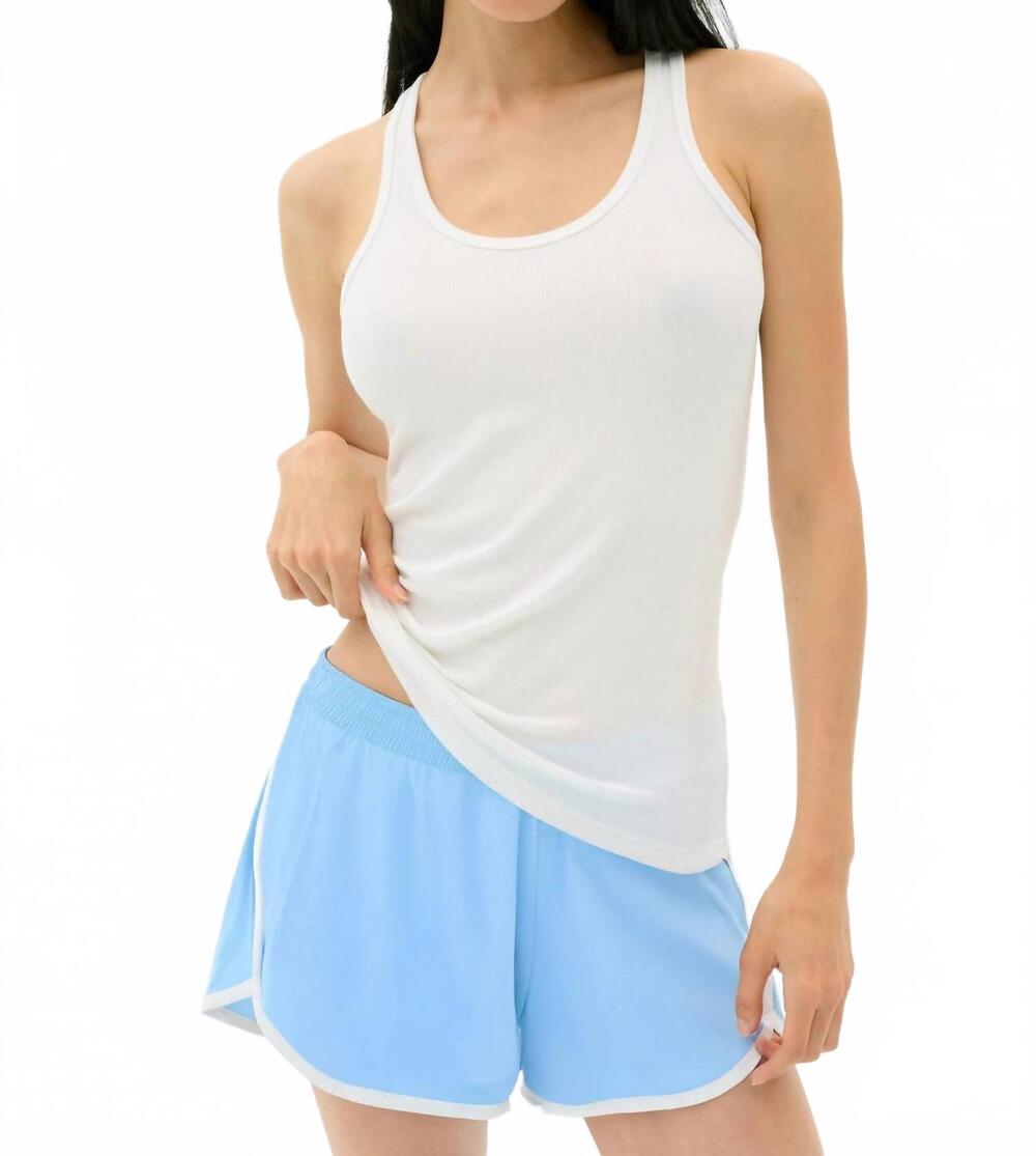 NEW SPLITS59 ashby rib tank top in white